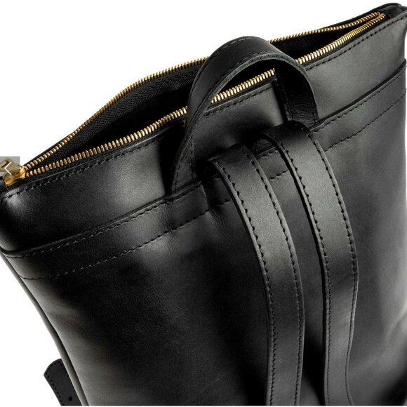 Portland Leather Classic Black Backpack - Picture 8 of 10